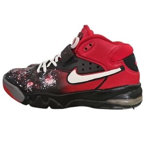 Nike Custom Galaxy Splatter High Top Sneakers Men’s 9.5 Red Black Streetwear